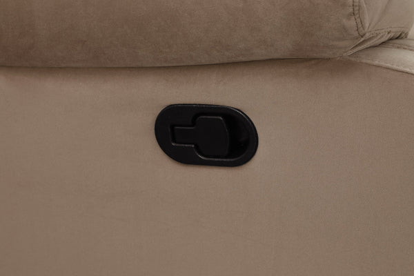 English Elm Global Microfiber Reclining Loveseat – Contemporary Beige Comfort With Supportive Design & Style B05777758