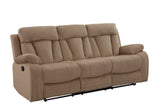 Transitional Microfiber Sofa with Lumbar Support & Stainless Steel Base, 83