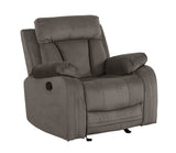 English Elm Reclining Transitional Microfiber Fabric Chair