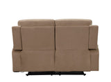 English Elm Recliningtransitional Microfiber Fabric Loveseat