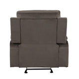 English Elm Reclining Transitional Microfiber Fabric Chair