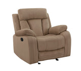 English Elm Reclining Transitional Microfiber Fabric Chair