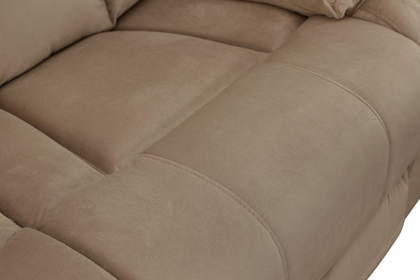 English Elm Global Microfiber Reclining Loveseat – Contemporary Beige Comfort With Supportive Design & Style B05777758
