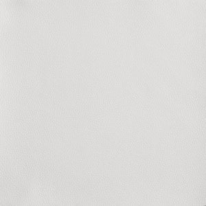 English Elm Global United Oversized Genuine Leather Ottoman with Chrome Legs for Luxurious Comfort and Style White B05777933