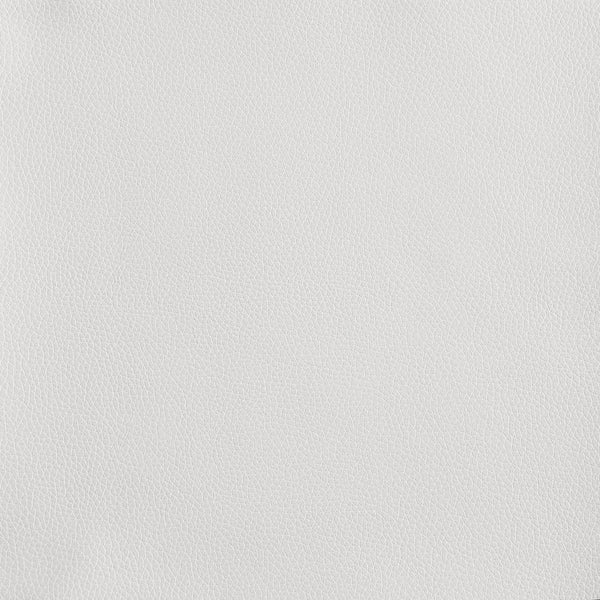 English Elm Global United Oversized Genuine Leather Ottoman with Chrome Legs for Luxurious Comfort and Style White B05777933