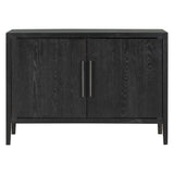 Hearth and Haven Sideboard with Metal Handles and 2 Doors for Hallway, Black WF299849AAB