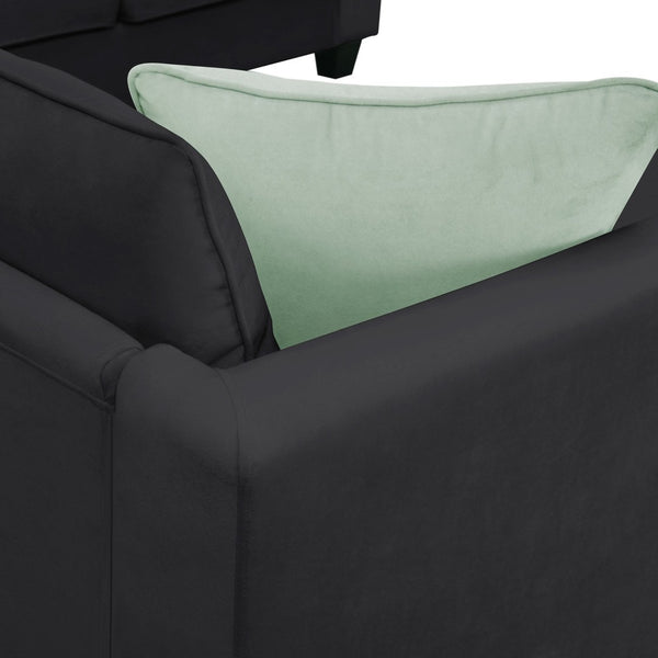 English Elm Seven Seat Modular L Shape Sectional Sofa with Ottoman Polyester Living Room GS009012AAB