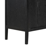 English Elm U-Style Storage Cabinet Sideboard Wooden Cabinet With 2 Metal Handles and 2 Doors For Hallway, Entryway, Living Room