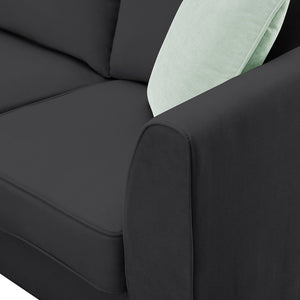 English Elm Seven Seat Modular L Shape Sectional Sofa with Ottoman Polyester Living Room GS009012AAB
