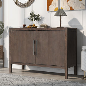 English Elm U-Style Storage Cabinet Sideboard Wooden Cabinet With 2 Metal Handles and 2 Doors For Hallway, Entryway, Living Room