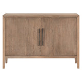 Hearth and Haven Sideboard with Metal Handles and 2 Doors for Hallway, Oak WF299849AAA