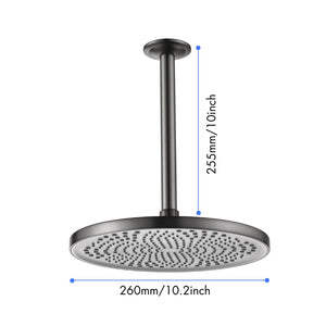 English Elm Shower Head Square Rainfall Stainless Steel Spa Grade with Self Cleaning Nozzles W127264790