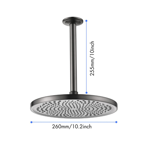 English Elm Shower Head Square Rainfall Stainless Steel Spa Grade with Self Cleaning Nozzles W127264790