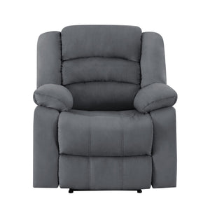 English Elm Global Microfiber Recliner Chair With Ergonomic Support - Stylish Gray Comfort For Any Space! B05777781