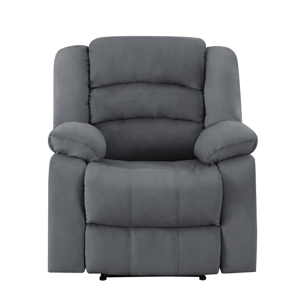 English Elm Global Microfiber Recliner Chair With Ergonomic Support - Stylish Gray Comfort For Any Space! B05777781