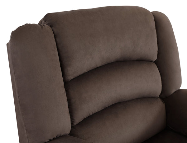 English Elm Global Genuine Italian Leather Power Recliner with USB, Stainless Steel Legs & High-Density Foam Cushioning Brown B05777778