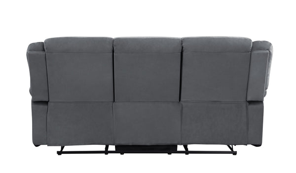 English Elm Global Transitional Microfiber Upholstered Sofa – Stylish Gray Comfort With Lumbar Support & Steel Base B05777783