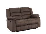 English Elm Transitional Microfiber Fabric Upholstered Loveseat