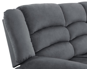 English Elm Global Microfiber Recliner Chair With Ergonomic Support - Stylish Gray Comfort For Any Space! B05777781