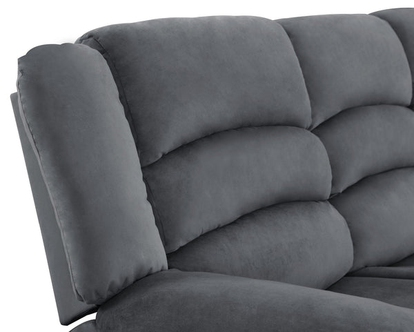 English Elm Global Microfiber Recliner Chair With Ergonomic Support - Stylish Gray Comfort For Any Space! B05777781