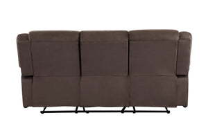 English Elm Global Transitional Microfiber Sofa Brown Upholstered with Lumbar Support, Stainless Steel Base, Plush Foam B05777780