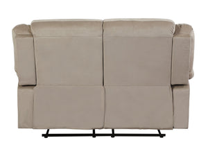 English Elm Global Genuine Italian Leather Power Recliner with USB, Stainless Steel Legs & High-Density Foam Cushioning Beige B05777776