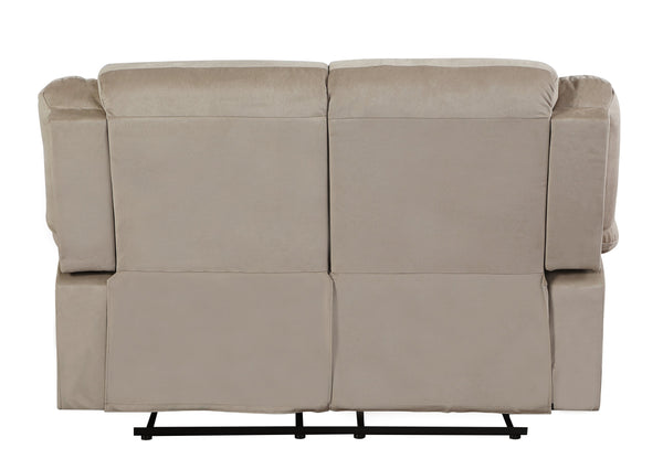 English Elm Global Genuine Italian Leather Power Recliner with USB, Stainless Steel Legs & High-Density Foam Cushioning Beige B05777776