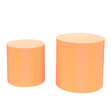 English Elm Upgrade Mdf Nesting Table Set Of 2, Mutifunctional For Living Room/Small Space/Goods Display, Bright Orange