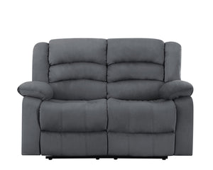 English Elm Global Stylish Transitional Microfiber Loveseat With Lumbar Support & Sleek Stainless Steel Base B05777782