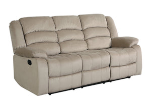 English Elm Global Top Grain Italian Leather Power Reclining Loveseat with USB Charger, Chrome Legs, High-Density Foam Cushioning Beige B05777777