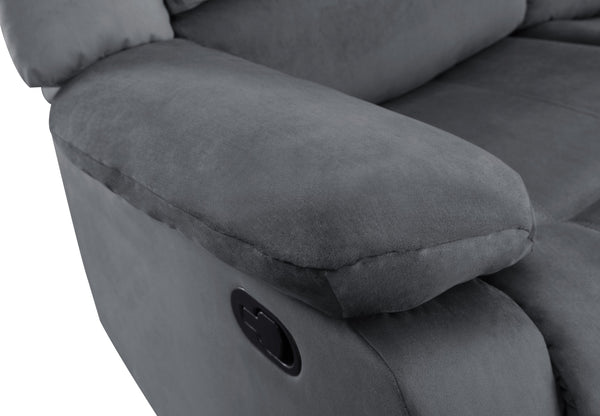 English Elm Global Microfiber Recliner Chair With Ergonomic Support - Stylish Gray Comfort For Any Space! B05777781