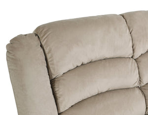 English Elm Global Genuine Italian Leather Power Recliner with USB, Stainless Steel Legs & High-Density Foam Cushioning Beige B05777776