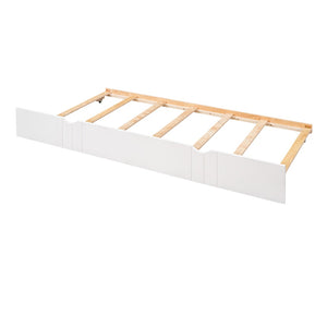 English Elm Full Size Pine Wood Daybed with Pull Out Twin Trundle for Guest or Living Room WF295131AAK