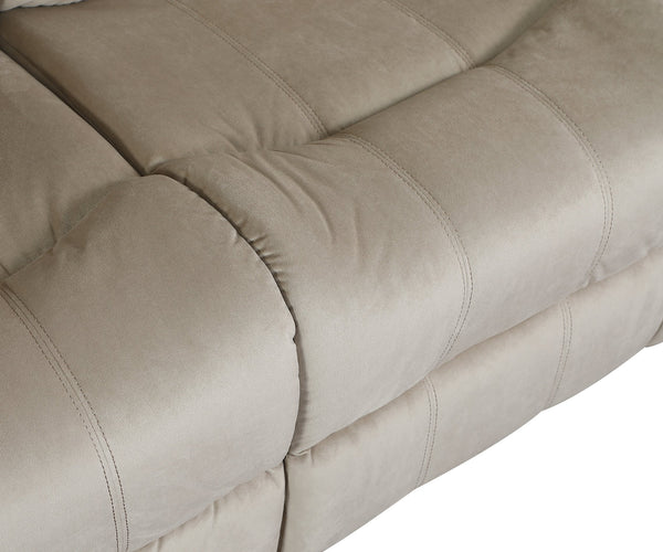 English Elm Global Top Grain Italian Leather Power Reclining Loveseat with USB Charger, Chrome Legs, High-Density Foam Cushioning Beige B05777777