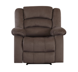 English Elm Global Genuine Italian Leather Power Recliner with USB, Stainless Steel Legs & High-Density Foam Cushioning Brown B05777778