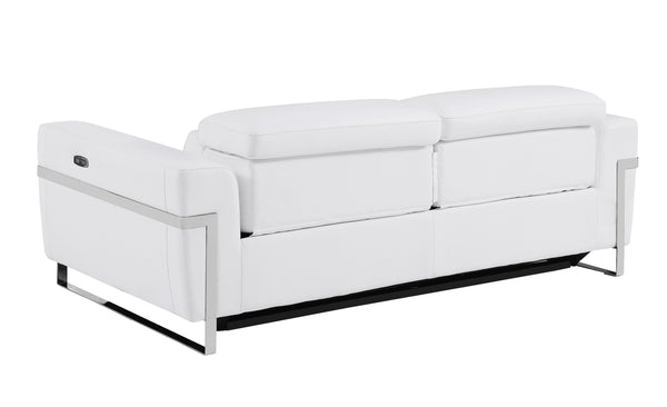 English Elm Global Luxurious Top Grain Italian Leather Power Recliner Sofa With Usb Charging & Modern Design B05777835