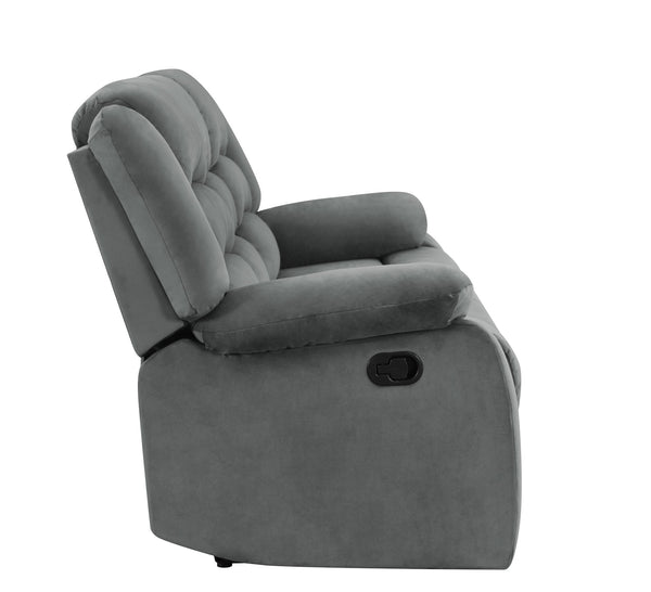 English Elm Global Microfiber Recliner Chair With Ergonomic Support - Stylish Gray Comfort For Any Space! B05777781