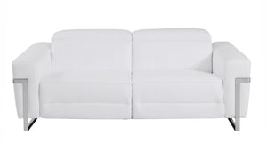 English Elm Global Luxurious Top Grain Italian Leather Power Recliner Sofa With Usb Charging & Modern Design B05777835