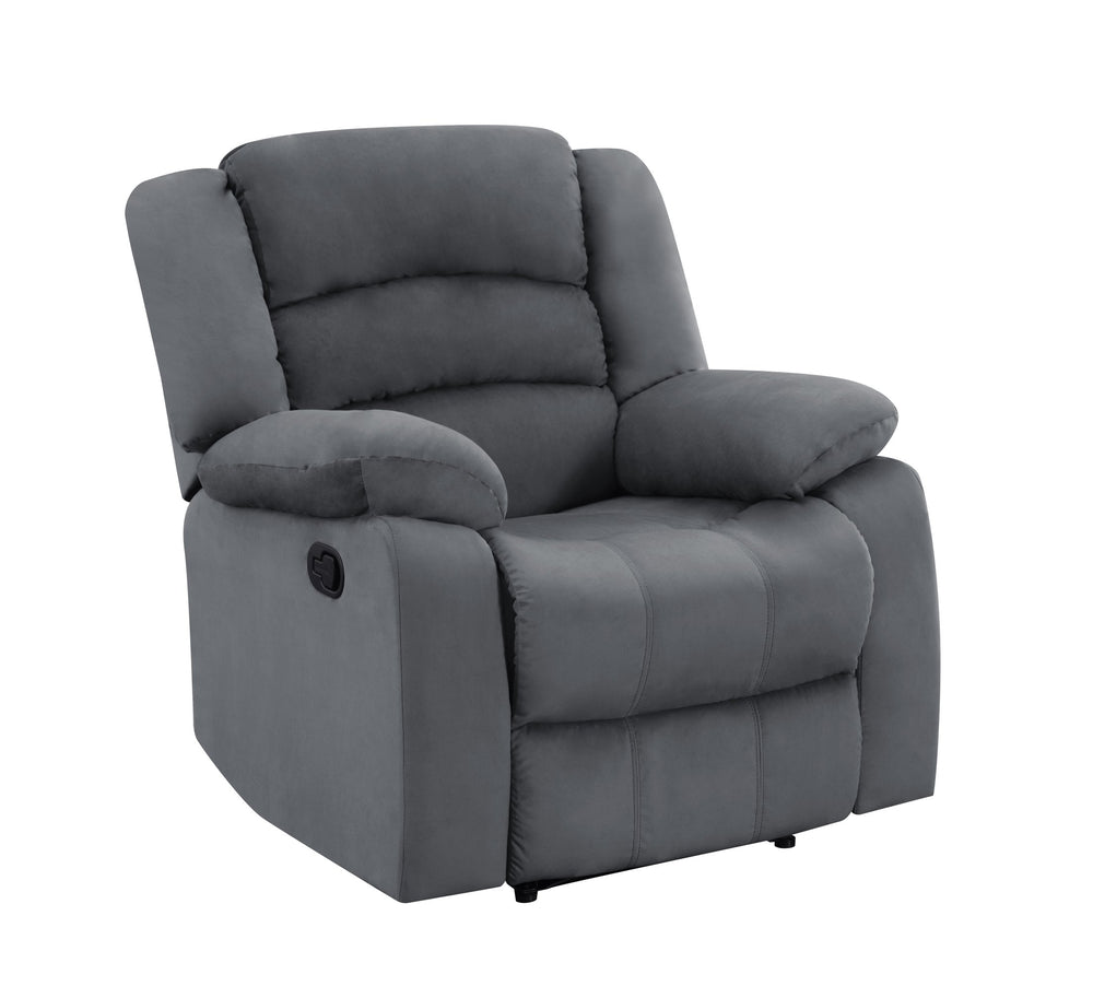 English Elm Global Microfiber Recliner Chair With Ergonomic Support - Stylish Gray Comfort For Any Space! B05777781