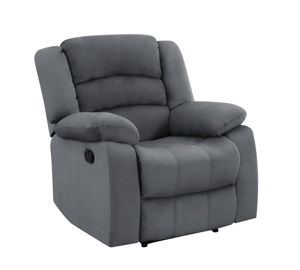 English Elm Global Microfiber Recliner Chair With Ergonomic Support - Stylish Gray Comfort For Any Space! B05777781