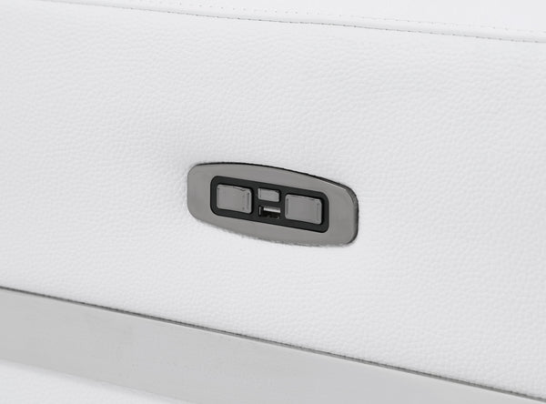 English Elm Global Luxurious Top Grain Italian Leather Power Recliner Sofa With Usb Charging & Modern Design B05777835