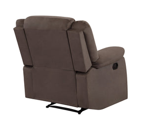 English Elm Global Genuine Italian Leather Power Recliner with USB, Stainless Steel Legs & High-Density Foam Cushioning Brown B05777778