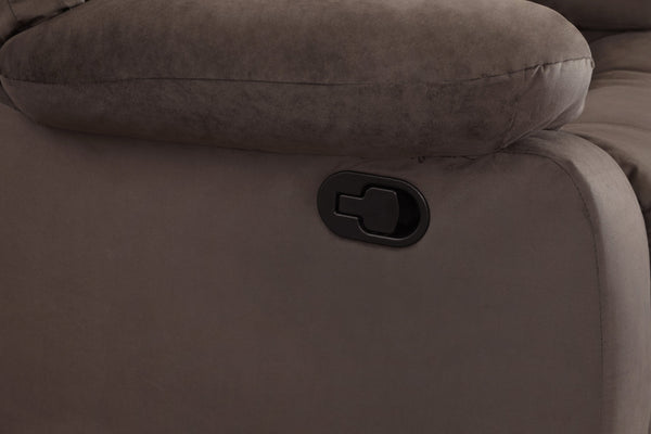 English Elm Global Transitional Microfiber Sofa Brown Upholstered with Lumbar Support, Stainless Steel Base, Plush Foam B05777780