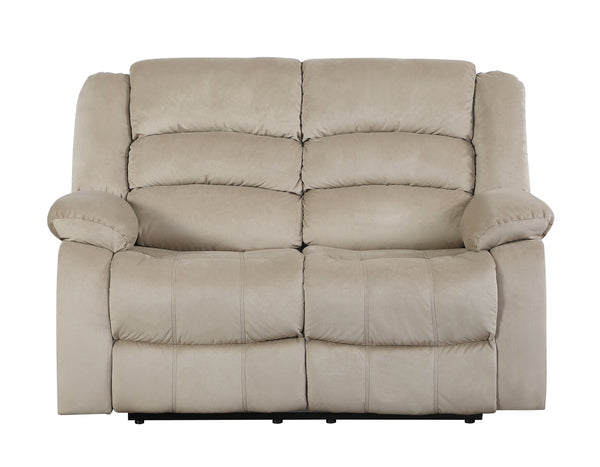 English Elm Global Genuine Italian Leather Power Recliner with USB, Stainless Steel Legs & High-Density Foam Cushioning Beige B05777776