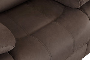 English Elm Global Top Grain Italian Leather Power Reclining Loveseat with USB Charger, Chrome Legs, High-Density Foam Cushioning Brown B05777779