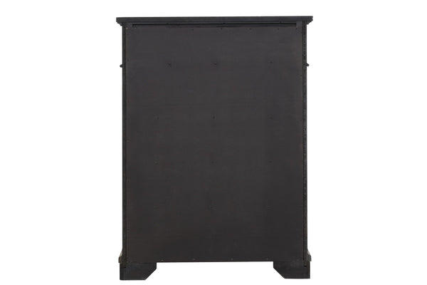 English Elm Grace Traditional 5-Drawer Chest in Rustic Gray — Engineered Hardwood, Full-Extension Slides, Elegant Storage B00978932