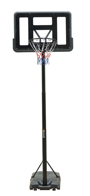 English Elm Portable Basketball Hoop Steel Frame 44 Inch Backboard Adjusts 6.6 to 10 Feet Outdoor W1408P358677