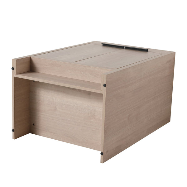 English Elm Freestanding Bathroom Vanity with Ceramic Sink, Soft-Close Doors, Adjustable Shelf, Water-Resist Finish W999S00060