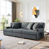 Modern 3-Seat Sofa with Removable Cushions & Pillows | High Quality Design | Sturdy Frame, Easy Assembly | 91