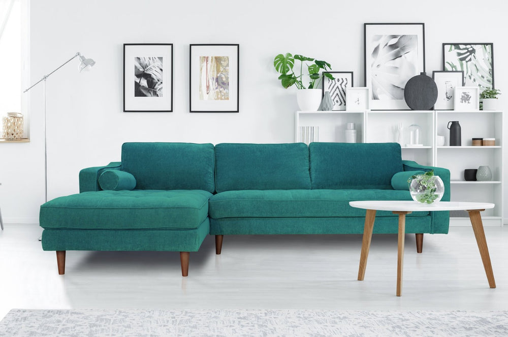 English Elm Anderson Left Arm Sectional Sofa Bold Upholstered Chaise for Open Living Spaces B054S00007
